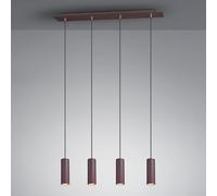 Suspension Marley Rouille À 4 Lampes brun rouille