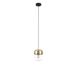 Suspension MARYVILLA E27 1X40W en acier noir et brun D170mm