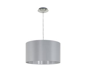 Suspension MASERLO E27 1X60W en acier nickel mat D380mm