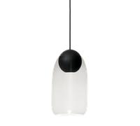 Suspension Mater Liuku Boule Bois de Tilleul Noir/Transparent