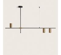 LEDKIA LIGHTING Suspension Linéaire Métal Auzoa Doré GU10