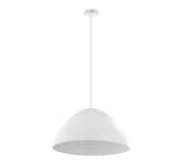 Suspension Métal Blanc Ø 50 CM Rond Réglable en Hauteur E27 à Manger