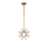 Suspension Métal Cristal B: 30,5 Cm Noir Or E27 Réglable Lampe Suspendue