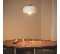 LEDKIA LIGHTING Suspension Métal et Bois Serena Blanc
