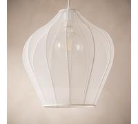 LEDKIA LIGHTING Suspension Métal et Tissu Ø400 mm Yara Gris Fumée E27