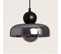 Suspension Métal et Verre Carlize Gris Fumée