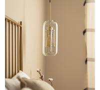 LEDKIA LIGHTING Suspension Métal et Verre Julieta Lungo Doré E27