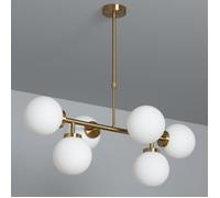 Suspension Métal et Verre Lautrec - TECHBREY - 850x800x450 mm - Jaune - Intérieur - LED - Contemporain - Design