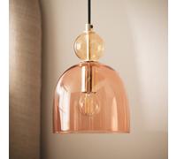 LEDKIA LIGHTING Suspension Mono-Baudelaire Métal et Verre Ambre E14