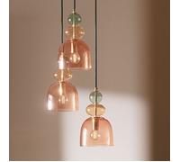 Suspension Métal et Verre Tri Baudelaire Rouge