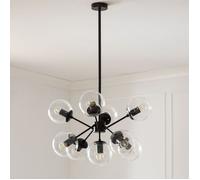 TechBrey Suspension Métal et Verre Wassily 9 Spots Noir Noir