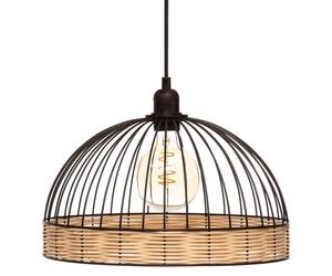 Suspension métal filaire rotin suwa noir