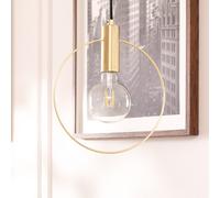 LEDKIA LIGHTING - Suspension Métal Mini Otos | Design Vintage Élegant | Compatible Ampoules E27 20W Max | Pour Maison et Entreprises | Câble Réglable, Doré, Fer