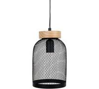 Suspension métal socle bois Ella Ostaria Noir G