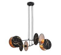 Suspension Métal Tissu Marbre B: 82 Cm 4X E27 Table À Manger