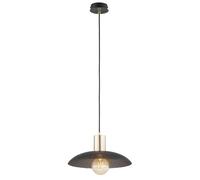 Suspension Métallique Ø 30 Cm H: Max. 100 Cm En Noir Or E27