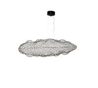 Suspension Métallique LED Noire 76 Cm Longue Avec Abat-Jour Moderne