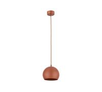 Suspension Métallique Rouge Boule Abat-Jour Ø 17 Cm Rond E27 Rétro