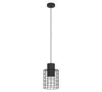 Suspension MILLIGAN E27 1X40W en acier noir et blanc D200mm