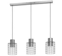 Suspension MILLIGAN E27 3X40W en acier galvanisé et blanc 930x200x1100mm