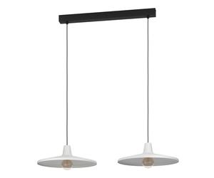 Suspension MINIERE E27 2X40W en acier noir 995x420x1100mm