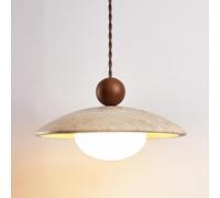Suspension Minimaliste en Verre, luminaire Circulaire en Pierre Jaune, Style Chinois, en Bois Massif, pour Porche, Balcon, Couloir, T-256