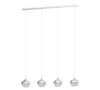 Suspension MIOGLIA 1 E14 4X25W en acier chrome 975x150x1100mm