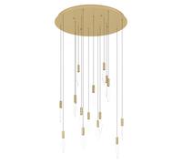 Suspension MIRADOR LED 16X3,3W en acier laiton et or D780mm