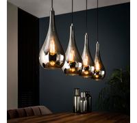 Suspension moderne abat-jour goutte verre fumé GOOT