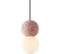Suspension moderne, design élégant de verre et de pierre, 10 cm de diamètre, C