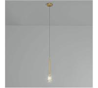 Suspension Moderne En Cristal Et Verre, Plafonnier Led, Lustre En Cuivre Doré, Compatible Avec Îlot de Cuisine Ou Table de Chevet, Décoration Moderne, Doré/Or