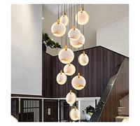 Suspension moderne en cristal LED, long lustre de luxe, éclairage d'escalier contemporain, décoration en marbre élégante pour le salon, luminaire de maison élégant, lampe suspendue chic Beauty