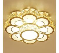 Suspension Moderne en Forme de Fleur, plafonnier Art déco en Cristal, luminaire de Plafond doré pour Salon, Cuisine, Couloir, Balcon, Salle à Manger