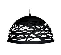 Suspension moderne en métal ajouré gris anthracite Ø 40 cm