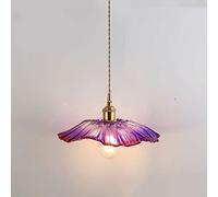 Suspension moderne en or avec abat-jour en verre en forme de feuille de lotus, lampes de lustre suspendues nordiques, luminaires d'îlot de cuisine pour salle à manger, chambre à coucher, café, bar