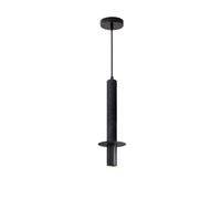 Suspension moderne en travertin noir à cordon réglable, lampe cylindrique en pierre naturelle, style japonais minimaliste, luminaire décoratif pour îlot de cuisine, salle à manger, bar ou table de che