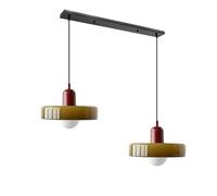 Suspension Moderne en Verre Vert à 2 lumières, Style Vintage, Style années 50, luminaire décoratif pour Cuisine, Salle à Manger, Chambre à Coucher, évier