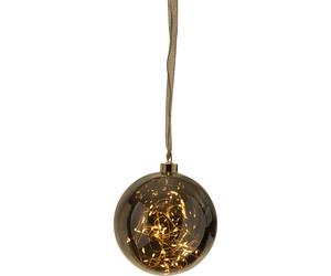 Suspension moderne GLOW en verre noir et acier LED