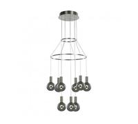 Suspension moderne - ITALUX - Aria - Gris - Métal - LED intégrée - 150 cm