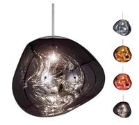 Suspension Moderne Lava Ball Drop Plug In, Lustre en Acrylique Chromé E27 avec Cordon Réglable, Suspension pour Chambre À Coucher, Cuisine Ou Salon Grey 38cm