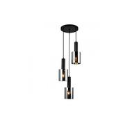 Suspension moderne Sardo Noir et verre fumé