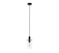 Suspension MONTEFINO E27 1X60W en acier noir D110mm