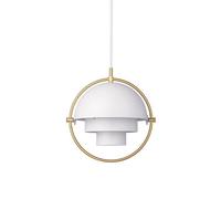 Gubi Lampe à suspension Multi‑Lite Petit modèle laiton et blanc