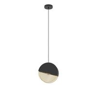 Suspension MUMBLES E27 1X40W en acier noir et or 285x90x1100mm