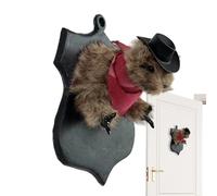 Suspension Murale en Forme d'écureuil réaliste | Statue en Peluche de Style rétro Occidental | Statue d'animal réaliste, décoration pour la Maison, Le Salon