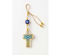 Suspension murale en verre faite à la main contre le mauvais œil - Protection spirituelle et décoration d'intérieur bohème - Cadeau de pendaison de crémaillère - Petites et grandes tailles (croix