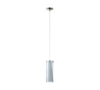 Suspension NERO E27 1X40W en acier nickel mat D110mm