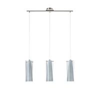 Suspension NERO E27 3X40W en acier nickel mat 725x0x1100mm