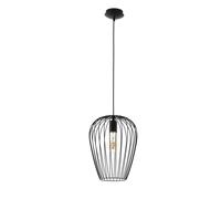 Suspension NEWTOWN E27 1X60W en acier noir D275mm