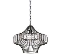 Suspension Noir / Verre en crystal 1 Ampoule Westinghouse